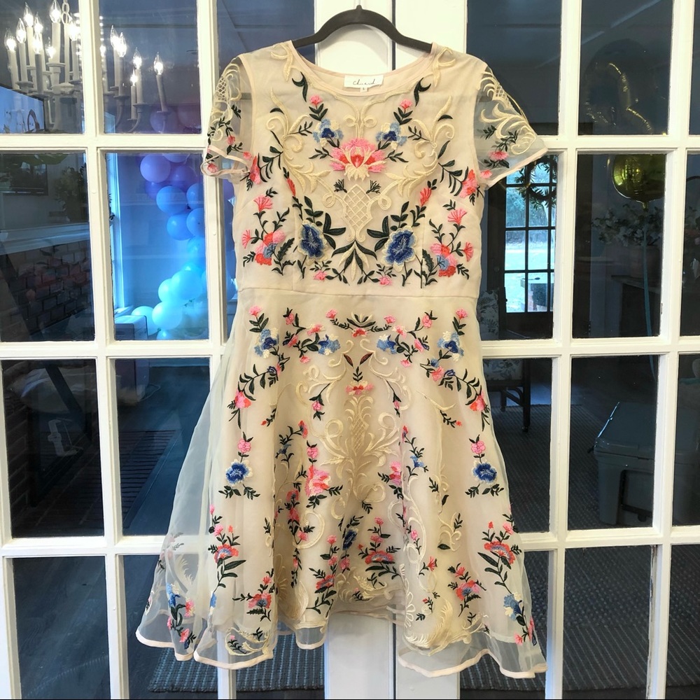 Embroidered Floral Dress